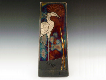 Giusti106_Egret I Plaque, 8"X16"