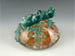 Lampworked Glass Double Frog Paperweight