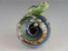 Lampworked Glass Vortex Marble with Frog