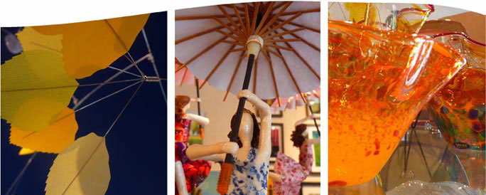 Aspen mobile | Umbrella figure mobile | Glass bowl