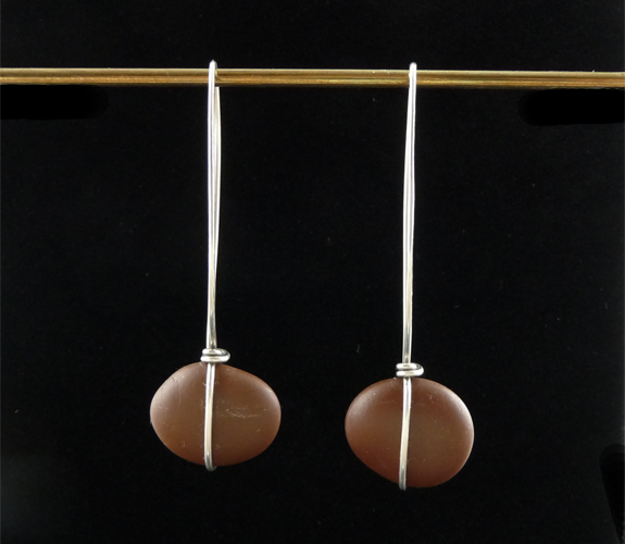 Rebecca Bashara wrapped stone earrings