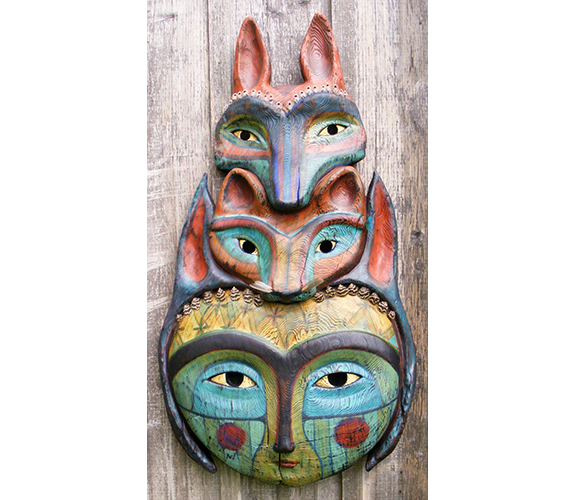"Cat Stack Totem Mask" - Robin & John Gumaelius