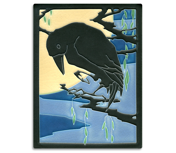 Raven Tile by Motawi Tiles & Yoshiko Yamamoto