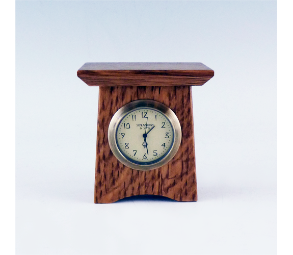 Mini Mantle Light Oak Clock