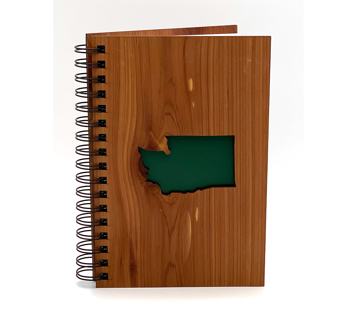 WA State Cedar Journal w/ lined paper